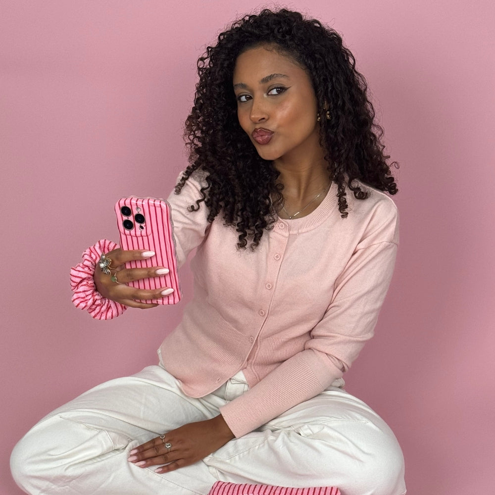 Wavy Phone Case - Cherry Stripe