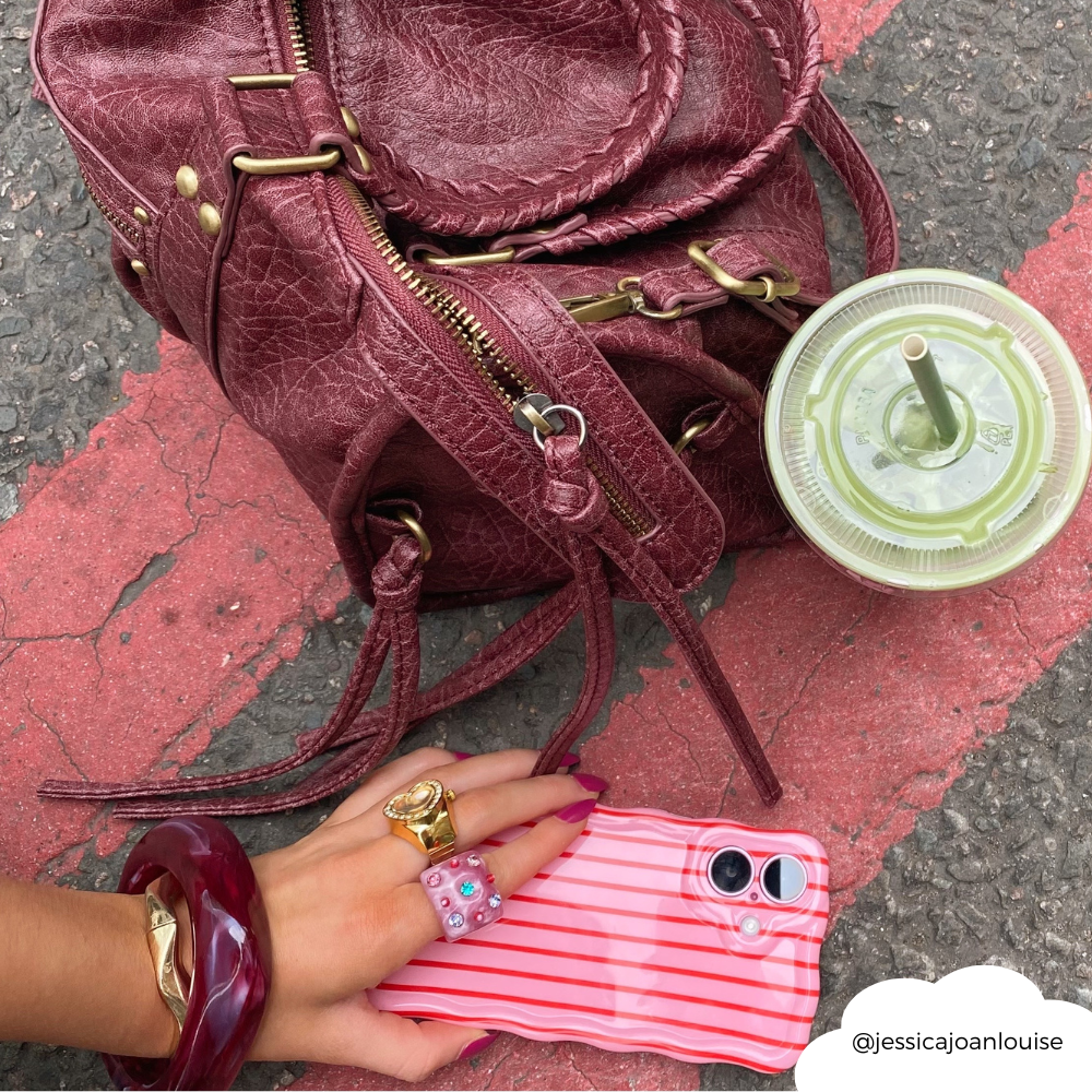 Wavy Phone Case - Cherry Stripe