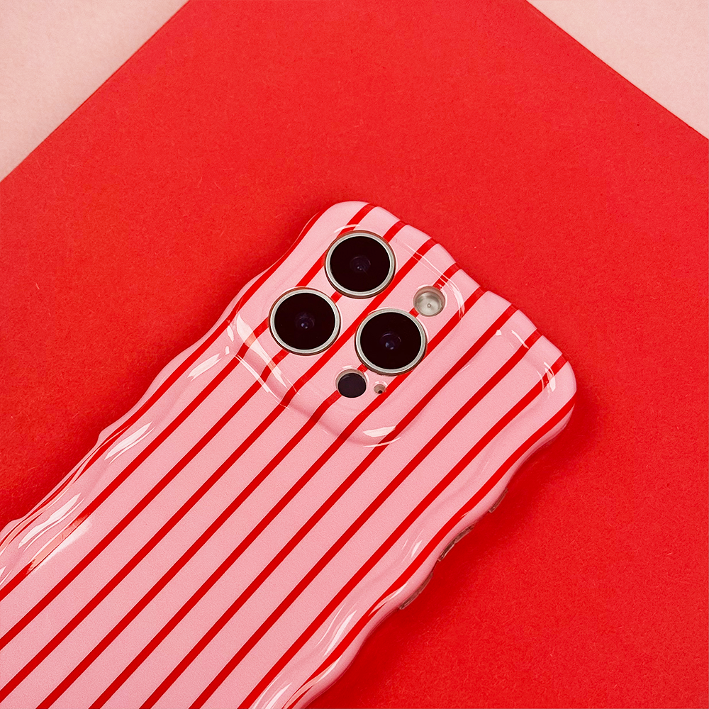 Wavy Phone Case - Cherry Stripe