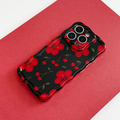 Wavy Phone Case - Cherry Hibiscus